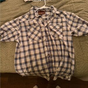 O'Neill Blue and White Plaid Shirt